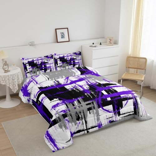 Feelyou Striped Comforter Set Queen Size Kids Boys Bedding