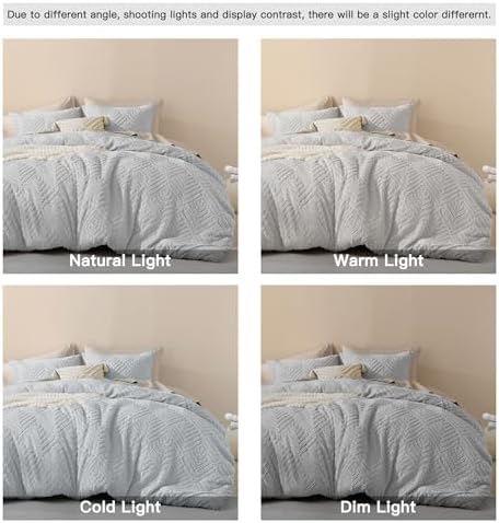 Litanika Full Size Comforter Set, 3 Pieces Tufted Boho Bedding Set