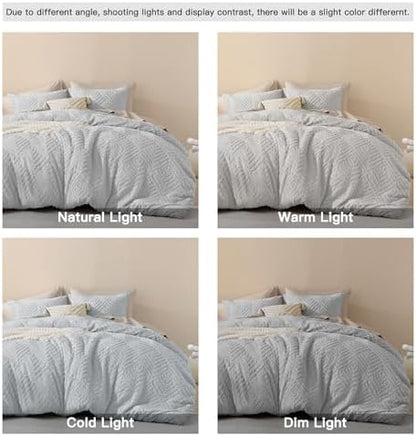 Litanika Full Size Comforter Set, 3 Pieces Tufted Boho Bedding Set