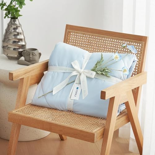 Cozy Bliss Cooling Comforter King XL Size, Cooling Blankets for Hot Sleepers and Night Sweats, Blue Summer Comforter for King XL Bed, Breathable Soft Lightweight Silk Smooth