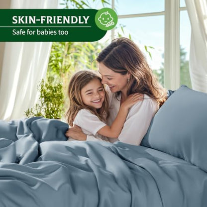 SONORO KATE 100% Viscose Derived from Bamboo_Sheets, Extra Deep Pocket,4PC