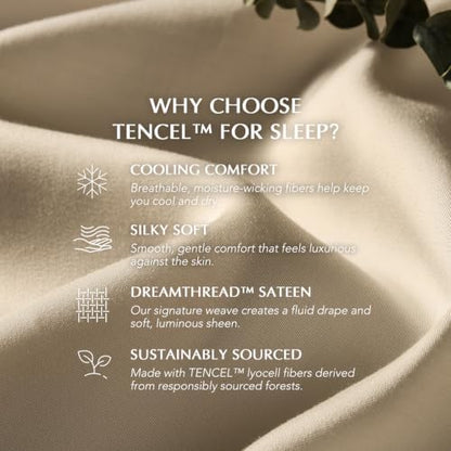 EverGrace Tencel™ Sheet Set, Breathable & Cooling, Full, Urban Taupe