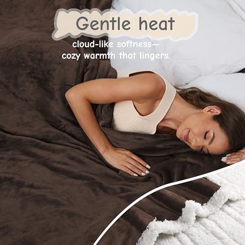 Soypipo Electric Heated Blanket 84"x90", 9 Heat Settings 10-Hour Auto-Off