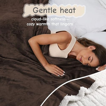 Soypipo Electric Heated Blanket 84"x90", 9 Heat Settings 10-Hour Auto-Off