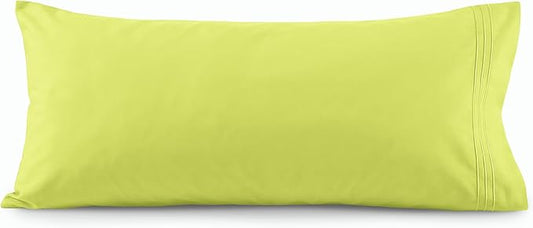 Elegant Comfort Luxury Ultra-Soft 1-Piece Body Pillowcase - 1500 Premium Hotel Quality Microfiber Double Brushed - Wrinkle Resistant, Body Pillowcase Size, Lime
