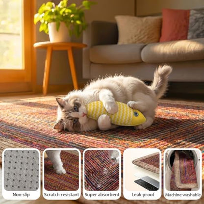 Washable Pee Pads for Dogs, Reusable Puppy Potty Training Pads, Ultra-Absorbent Thick Waterproof Leak-Proof Non-Slip Pads & Mat for Crate, Playpen, Floor, Whelping & Housebreaking , 2 Pack 36"x36"