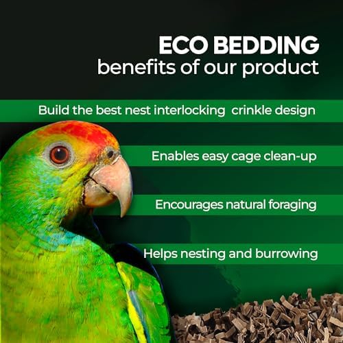 FiberCore Eco Bedding with Odor Control, 99% Dust Free Paper Bedding for Small Animals and Birds, 10 lb (Expands to 250 L).