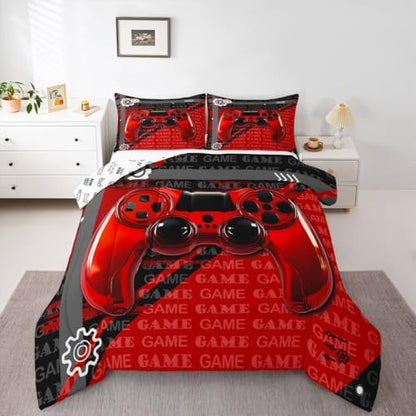 Feelyou Gamer Comforter Set Full Size Game Controller Comforter for Kids