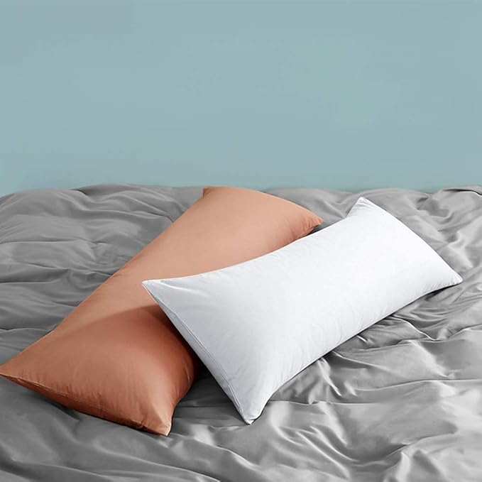 FLXXIE Body Pillow Cover - Super Soft Microfiber 20x54 Body Pillow Case - Envelope Closure, Wrinkle, Stain Resistant 20x54 Long Pillowcase, Tan