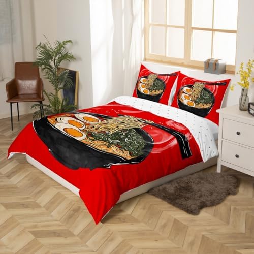 Feelyou Kids Japanese Ramen Duvet Cover Full Size Boys Girls