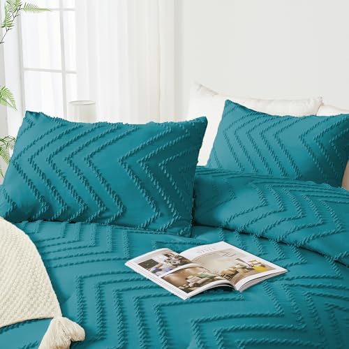 Andency Turquoise Comforter Set King Size, 3 Pieces Soft Bedding Set