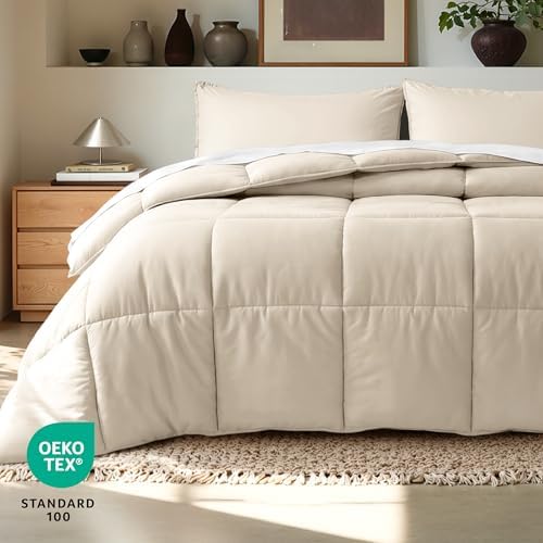 Bare Home Comforter Set - 1800 Ultra Soft (Twin/Twin XL, Sand)