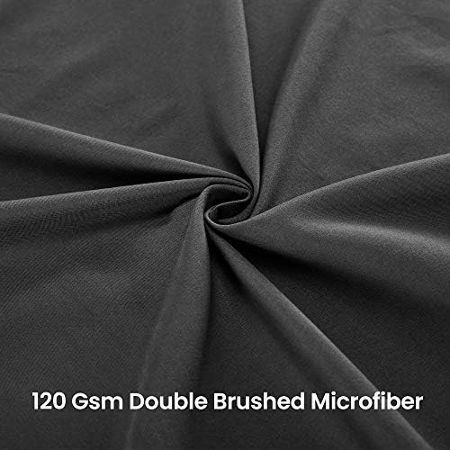 SLEEP ZONE Pleated Bed Skirts King Size, 15 inch Tailored Drop Easy Fit Bedskirt, Anti-Static, Fade Resistant (King, Black)