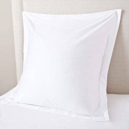 Euro Sham Covers 28x28 Set of 2 White 600 Thread Count 100% Egyptian Cotton Pack of 2 Euro 28x28 Pillow Cover Cushion Cover Cases Soft Skin Friendly European Size Decorative Square Pillow Shams