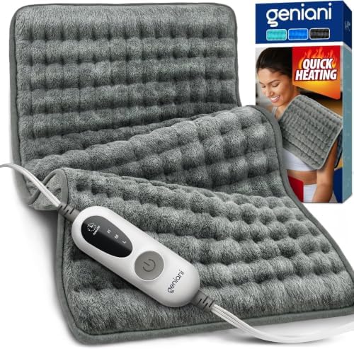 GENIANI Heating Pad, Electric Throw, Heating Pad for Back, 24x12 Inch