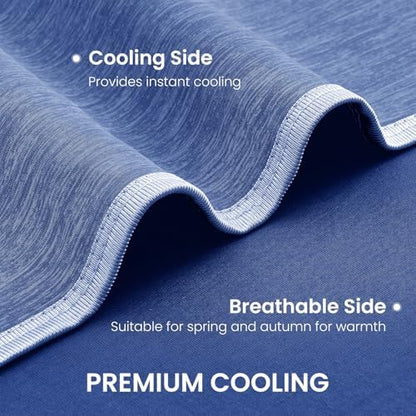Topcee Cooling Blanket Queen Size 90"x90" for Hot Sleepers Summer Blanket
