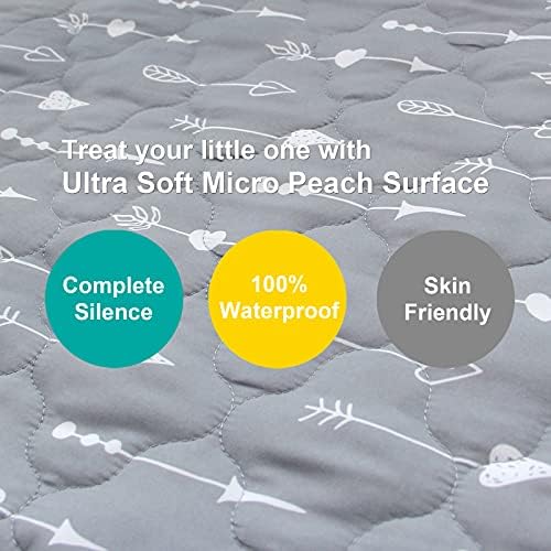 2 Pack Pack and Play Mattress Protector Sheets Waterproof Playard Pad Cover