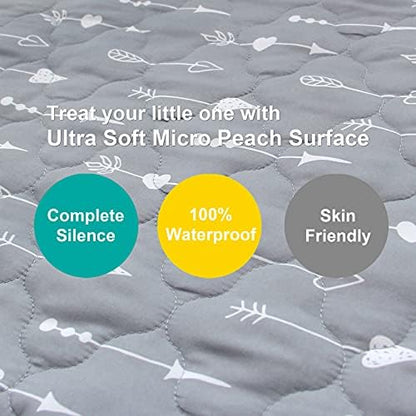2 Pack Pack and Play Mattress Protector Sheets Waterproof Playard Pad Cover