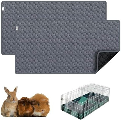 Guinea Pig Cage Liner, 49"x24" Bedding for Midwest Cage 2 Pack, Gray