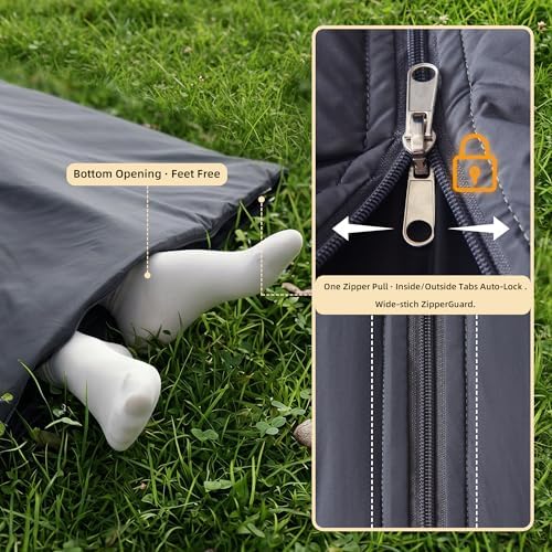 Lightweight Compact Adult Sleeping Bag for Backpacking, Camping & Hiking
