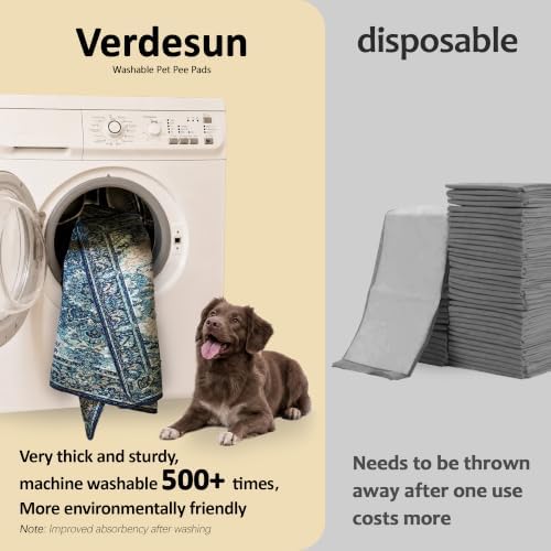 Washable Pee Pads for Dogs 18"x24" 2 Pack Reusable Puppy Potty Pad