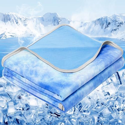 inhand Cooling Blanket Twin(60"x80", Blue) College Dorm Essentials for Girl