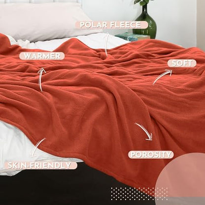 Electric Heated Blanket Full Size 72x84, Orange