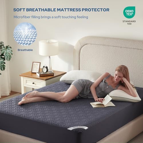 2 Pack Waterproof Mattress Protector Full Size, Deep Pocket Fit, Washable