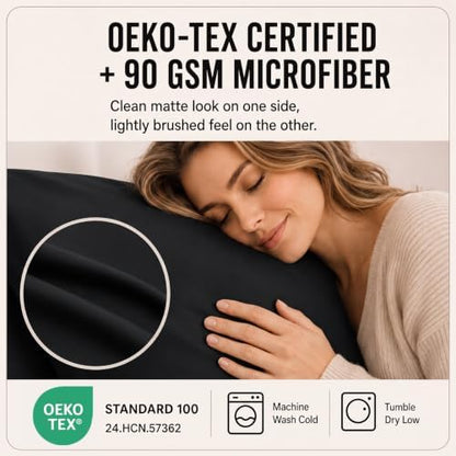 CozyLux Twin XL Sheet Set 4-Piece, 21-Inch Deep Pocket, Soft Brushed Feel
