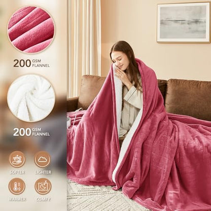 Homemate Heated Electric Blanket Queen Size 84"x 90" Heating Blanket