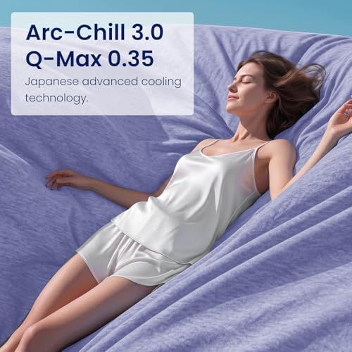 Topcee Cooling Blanket Queen Size 90"x90" for Hot Sleepers Summer Blanket