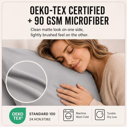 CozyLux King Size Sheets Set 6-Piece, 21-Inch Deep Pocket, Soft Feel