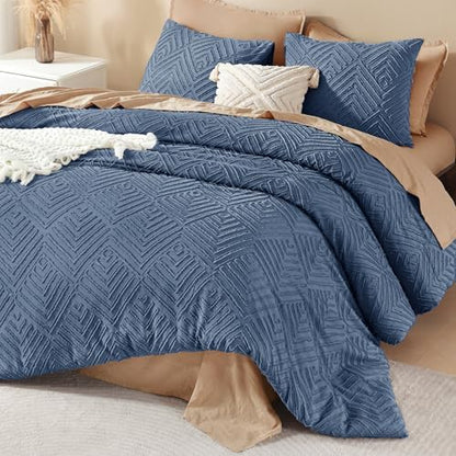 Litanika Super King Plus Comforter Set, 3 Pcs Tufted Boho Bedding Set