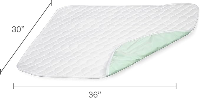 DMI Waterproof Sheet to be Used as a Bed Pad,Bed Liner,Mattress Protector,Pee Pad,FSA and HSA Eligible,Furniture Cover with Quilted Slide Sheet and 3 Layers of Protection,Without Straps,30 x 36