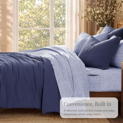 Queen Comforter Set with Sheets-7 Pieces Soft Recycled Bed in a Bag Bedding