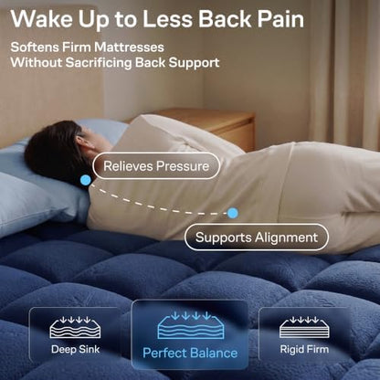 Niagara Sleep Solution Cal King Ultra Soft Mattress Topper—Back Pain Relief