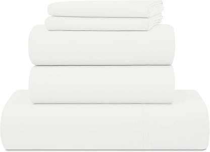 UGG Hedi Split King Sheet Set 5-Piece Luxury Cooling Sheets Deep Pockets Premium Bedding with 2 Shams Hypoallergenic Machine Washable Soft Lightweight Bed Set for Adjustable Bed, Split King, White