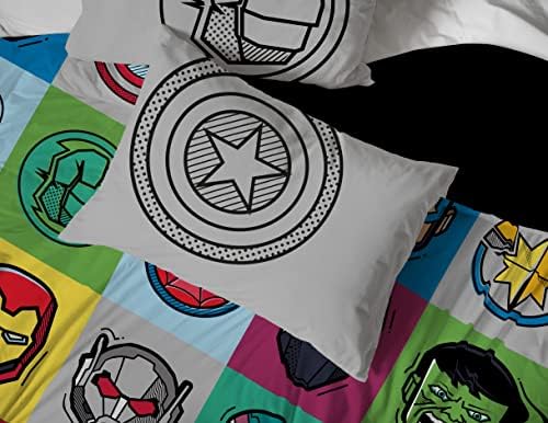Marvel Avengers Iron Man Queen Comforter Set 7 Piece Kids Bedding, Multi