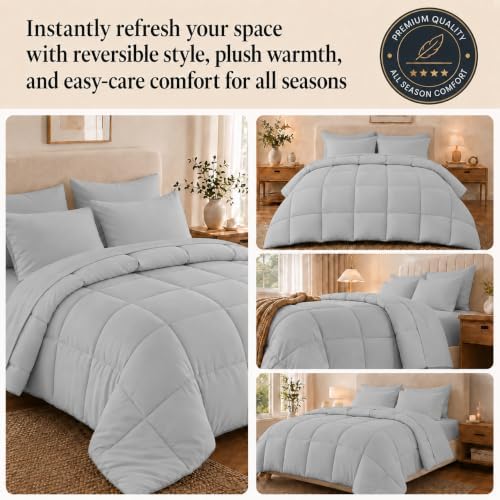Anluoer Full Size Comforter Sets, 7 Piece Bed in a Bag Full Bedding Sets