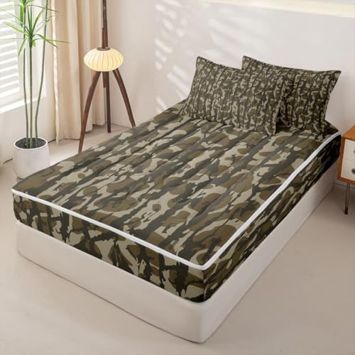Feelyou Camouflage Military Army Comforter Set Full Size Kids Boys Girls