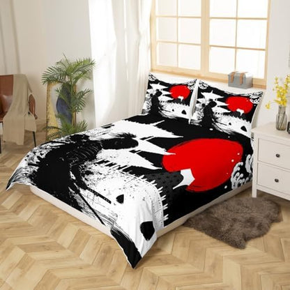 Feelyou Samurai Duvet Cover Full Size Boys Girls Teens