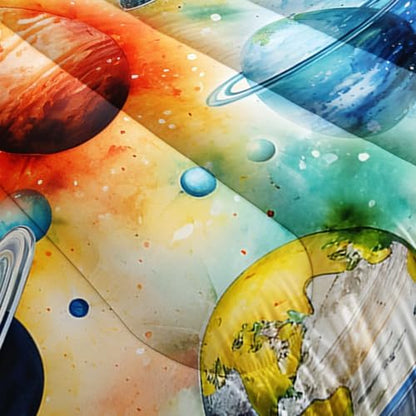 Universe Series Queen Size Comforter for Boys with 2 Pillowcases.