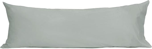 Sunflower Body Pillowcase 100% Cotton Long Pillow Cover/Case Envelope Closure 1 Pack, 20×54 inches Storm Gray, Soft and Breathable