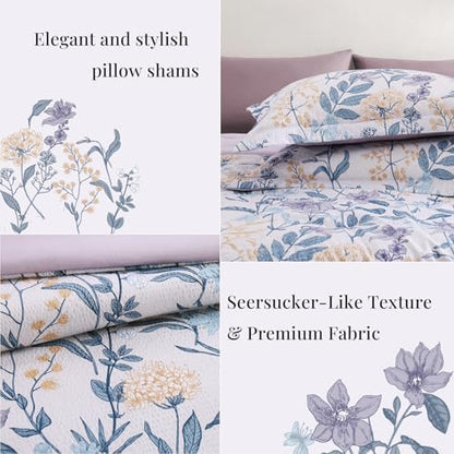 Full Size Comforter Sets - 7 Pieces Floral Bed in a Bag Full Bedding Set