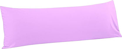 FLXXIE Body Pillow Cover - Super Soft Microfiber 20x54 Body Pillow Case - Envelope Closure, Wrinkle, Stain Resistant 20x54 Long Pillowcase, Lavender
