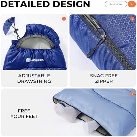Sleeping Bags for Adults,Compact Lightweight Backpacking Sleeping Bag with Compression Sack for Youth, Camping Essentials Gearfor Hiking Travel Climbing Outdoor&Indoor Use