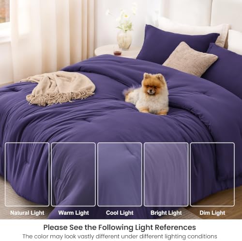 Love's cabin Purple Twin/Twin XL Comforter Set, 2-Piece Prewashed Bed Set