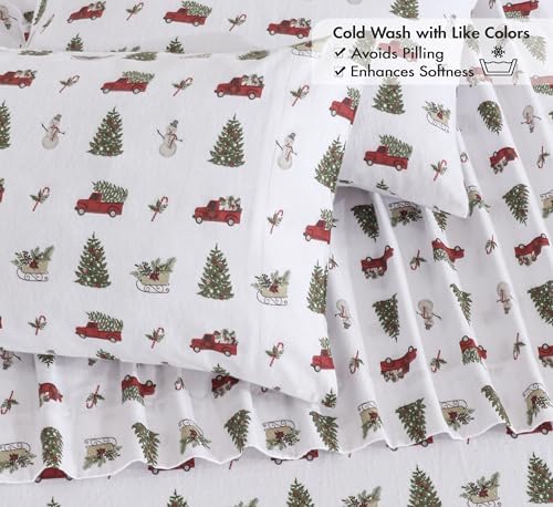 RUVANTI Flannel Sheets King Size, Holiday Haul
