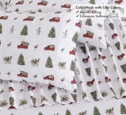 RUVANTI Flannel Sheets Full Size, Holiday Haul