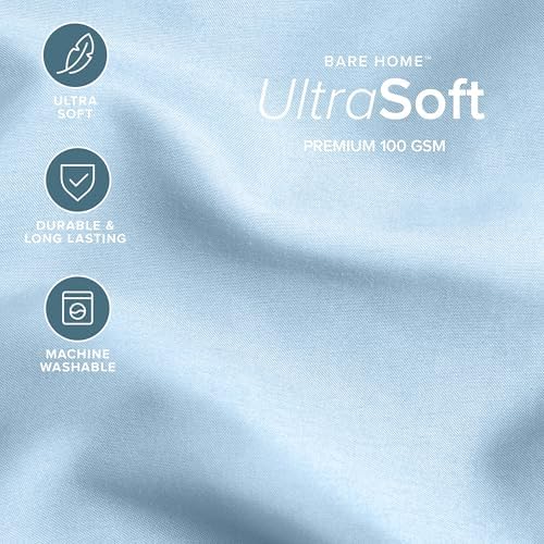 Bare Home Comforter Set - 1800 Ultra Soft (Twin/Twin XL, Light Blue)